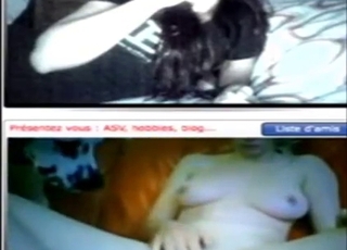 Brunette webcam girl loves watching dog sex