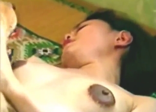 Wife in the nude allows dog to damage her vag