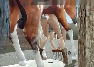 Lara Croft shines in a 3D zoo porn movie here